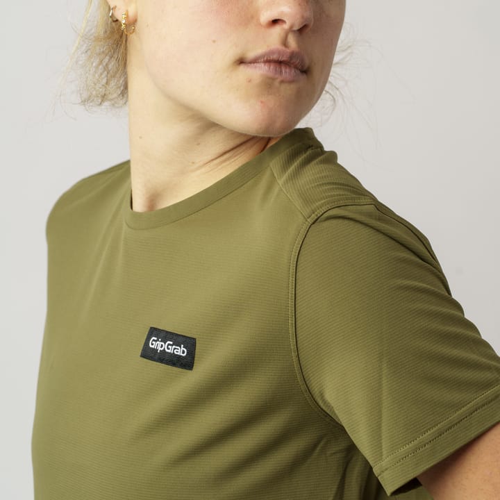 Women's Flow Technical T-Shirt Olive Green Gripgrab