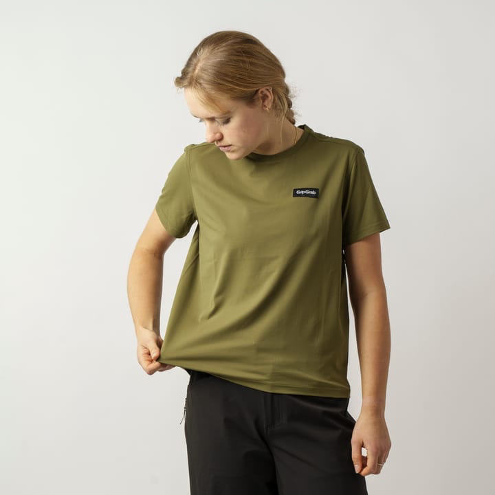 Women's Flow Technical T-Shirt Olive Green Gripgrab