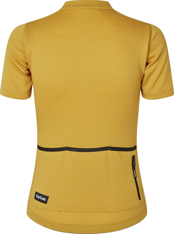 Gripgrab Women's Gravelin Merinotech Short Sleeve Jersey Mustard Yellow Gripgrab