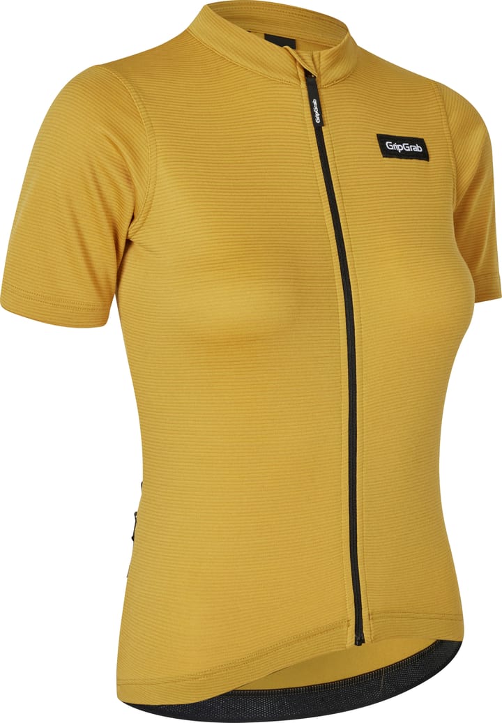 Gripgrab Women's Gravelin Merinotech Short Sleeve Jersey Mustard Yellow Gripgrab