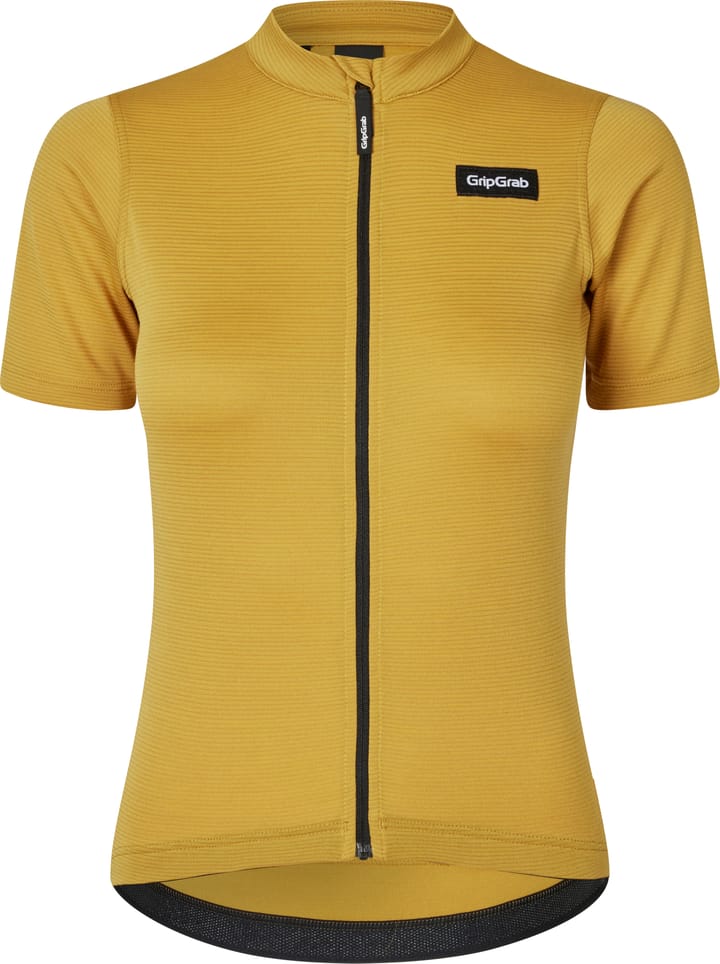 Gripgrab Women's Gravelin Merinotech Short Sleeve Jersey Mustard Yellow Gripgrab