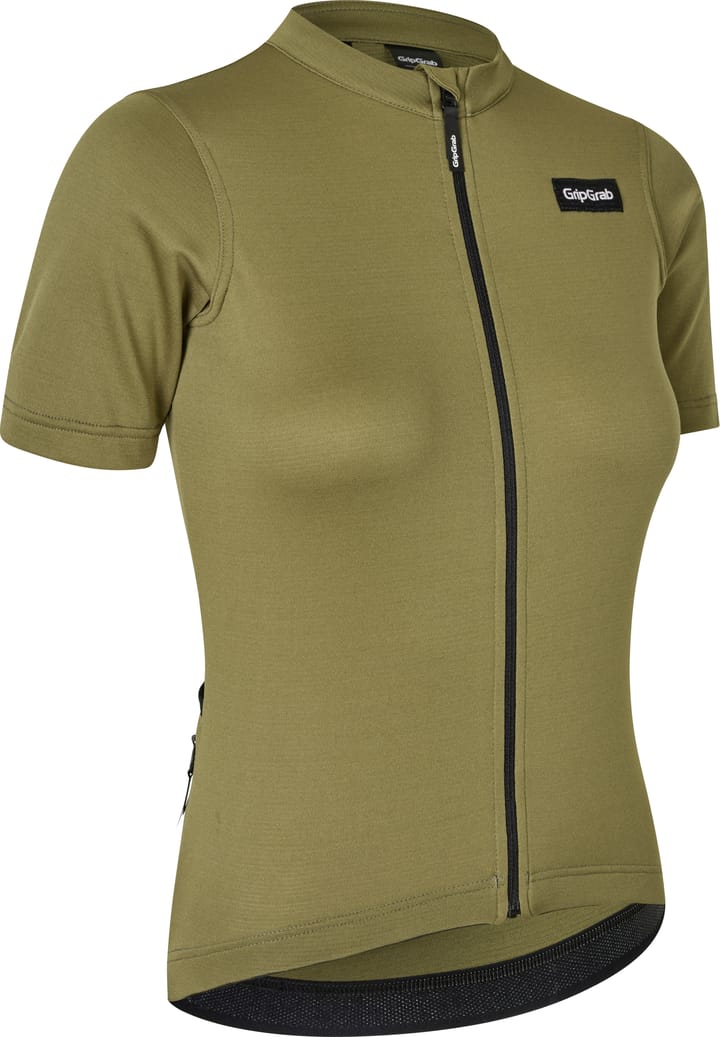 Gripgrab Women's Gravelin Merinotech Short Sleeve Jersey Olive Green Gripgrab