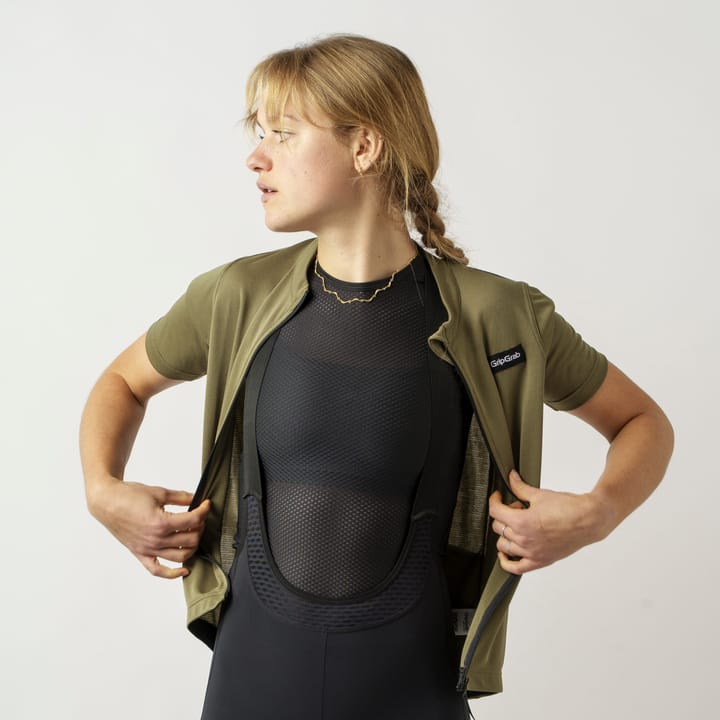 Gripgrab Women's GripGrab EXPLR Merinotech Short Sleeve Jersey Olive Green Gripgrab