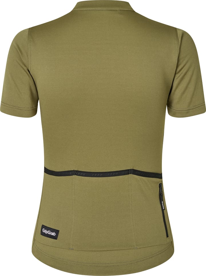 Gripgrab Women's Gravelin Merinotech Short Sleeve Jersey Olive Green Gripgrab