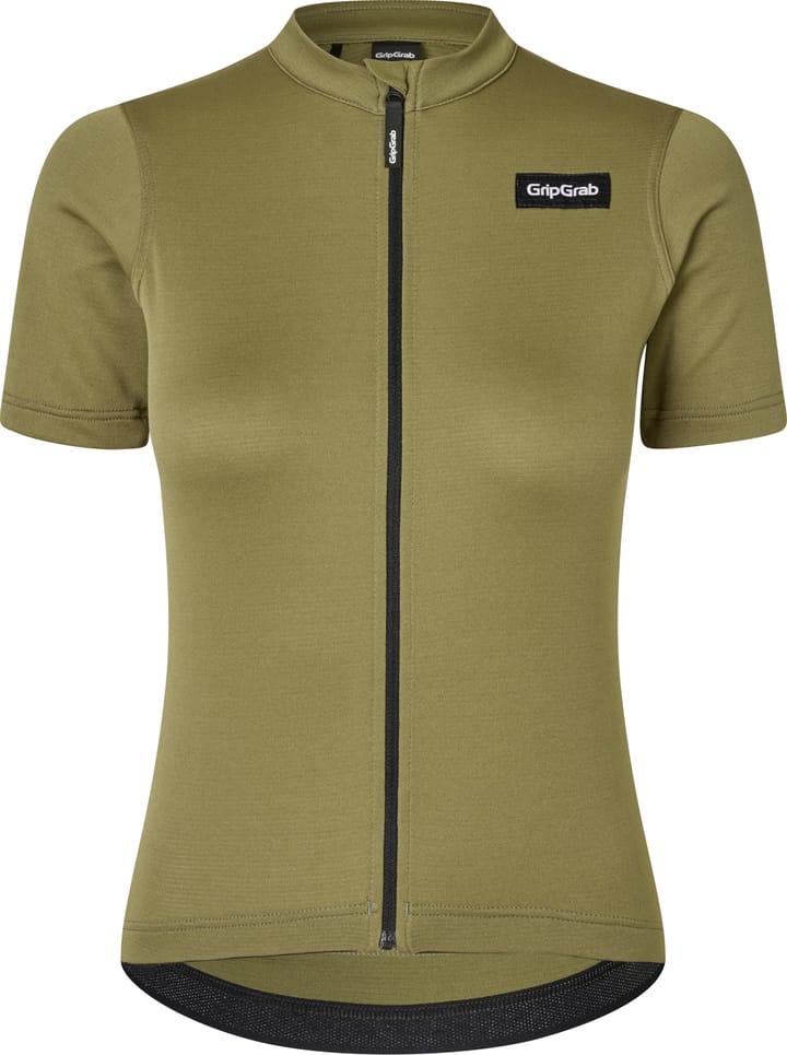 Gripgrab Women's Gravelin Merinotech Short Sleeve Jersey Olive Green Gripgrab