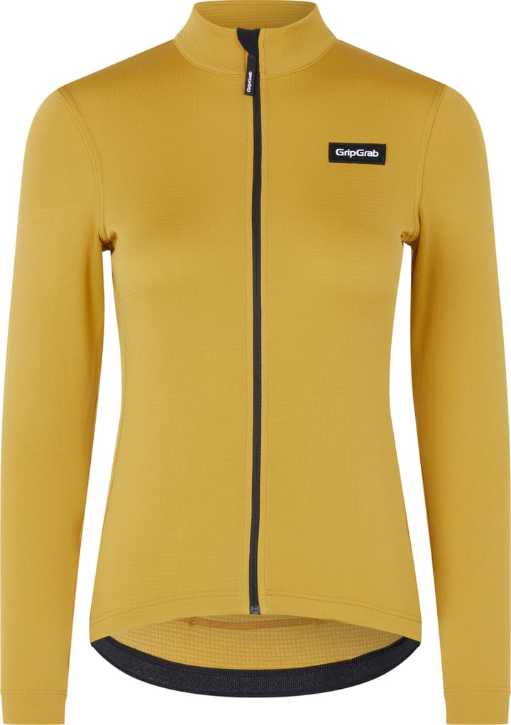 Gripgrab Women's EXPLR Merinotech Thermal Long Sleeve Jersey Mustard Yellow Gripgrab