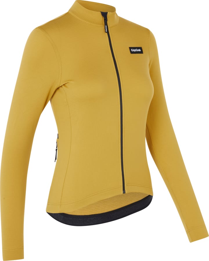 Gripgrab Women's EXPLR Merinotech Thermal Long Sleeve Jersey Mustard Yellow Gripgrab