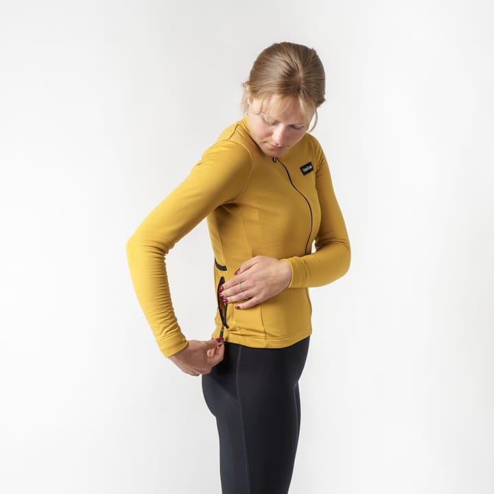 Gripgrab Women's EXPLR Merinotech Thermal Long Sleeve Jersey Mustard Yellow Gripgrab