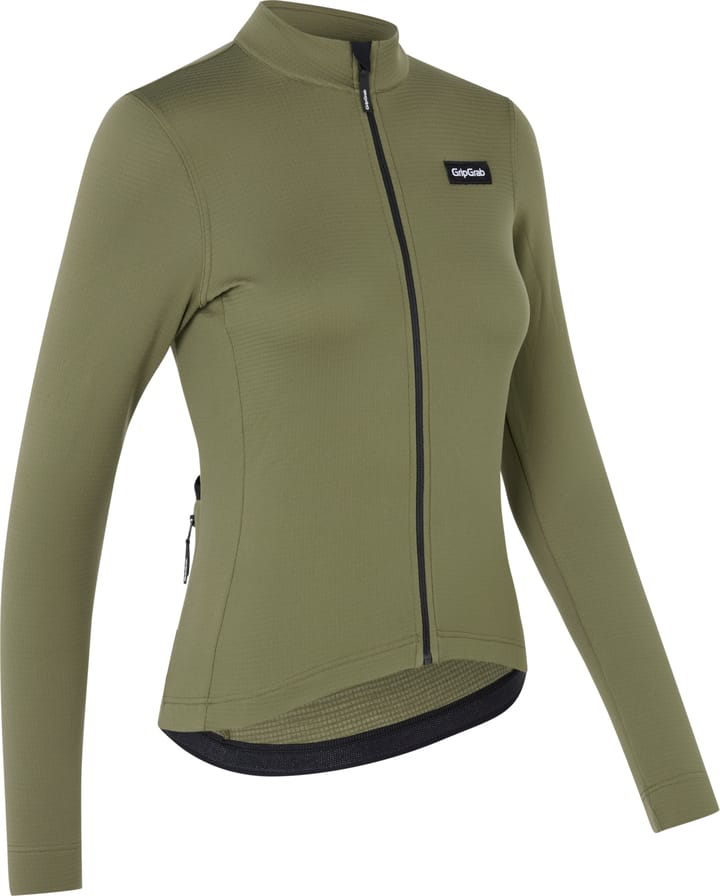 Gripgrab Women's EXPLR Merinotech Thermal Long Sleeve Jersey Olive Green Gripgrab