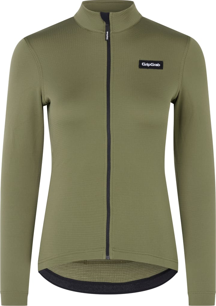 Gripgrab Women's EXPLR Merinotech Thermal Long Sleeve Jersey Olive Green Gripgrab