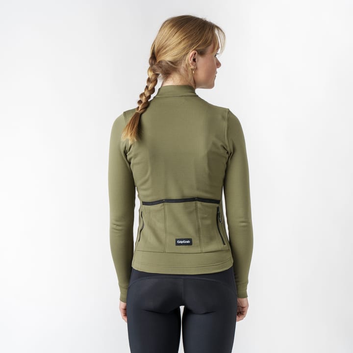 Gripgrab Women's EXPLR Merinotech Thermal Long Sleeve Jersey Olive Green Gripgrab