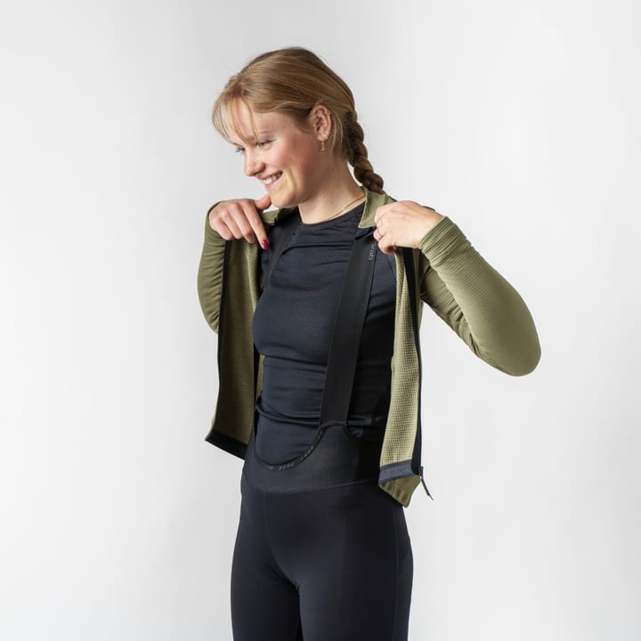 Gripgrab Women's EXPLR Merinotech Thermal Long Sleeve Jersey Olive Green Gripgrab