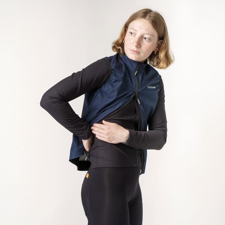 Women's WindBuster Windproof Lightweight Vest Navy Blue Gripgrab