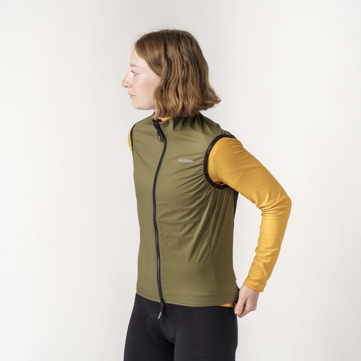 Women's WindBuster Windproof Lightweight Vest Olive Green Gripgrab