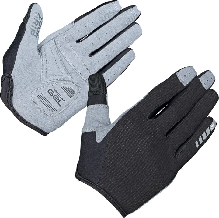 Women's Shark Padded Full Finger Glove Black Gripgrab