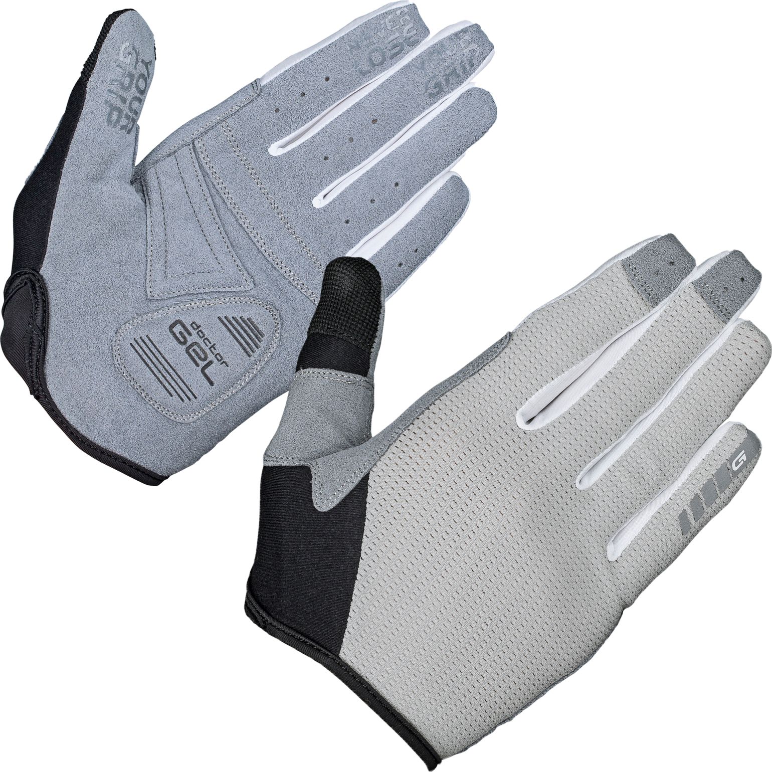 Women's Shark Padded Full Finger Glove Grey