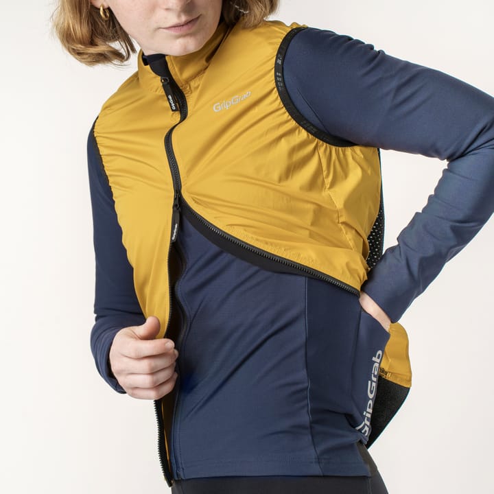 Gripgrab Women's PACR Windproof Lightweight Vest Mustard Yellow Gripgrab