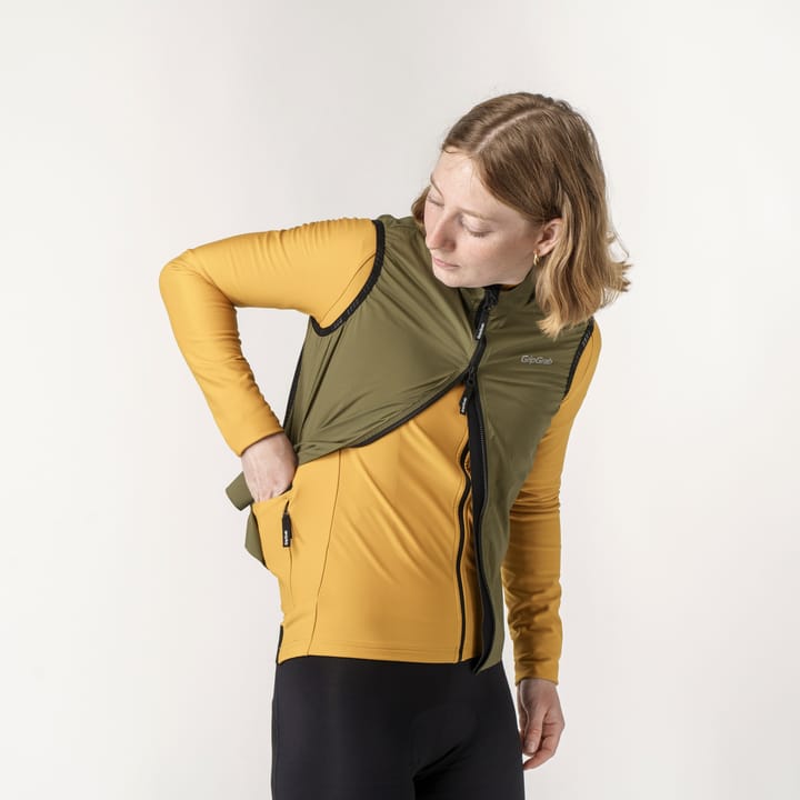 Gripgrab Women's PACR Windproof Lightweight Vest Olive Green Gripgrab