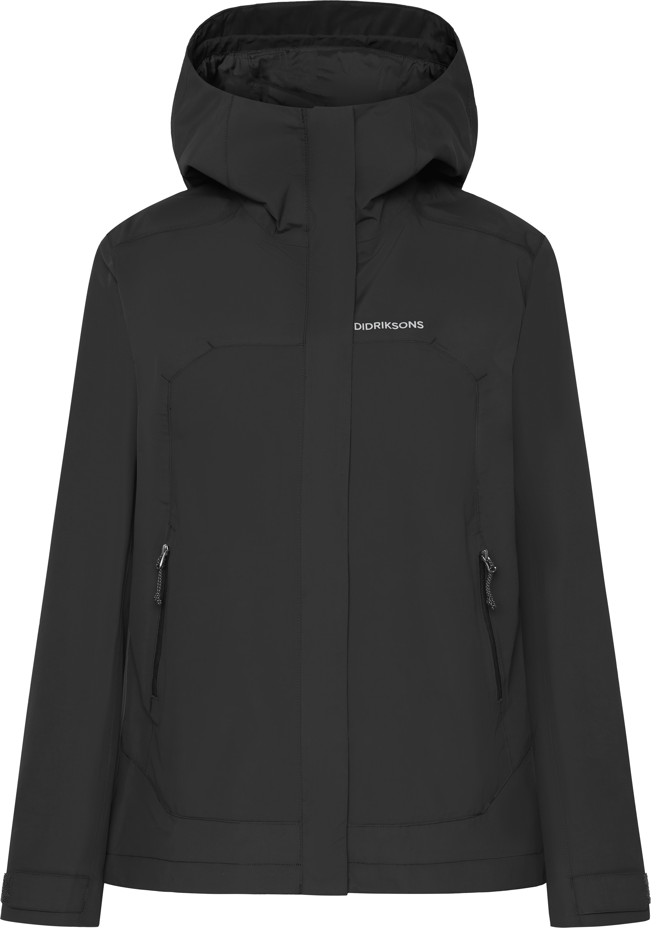 Didriksons Women's Grit Jacket 3 Solid Black Regnjackor 38