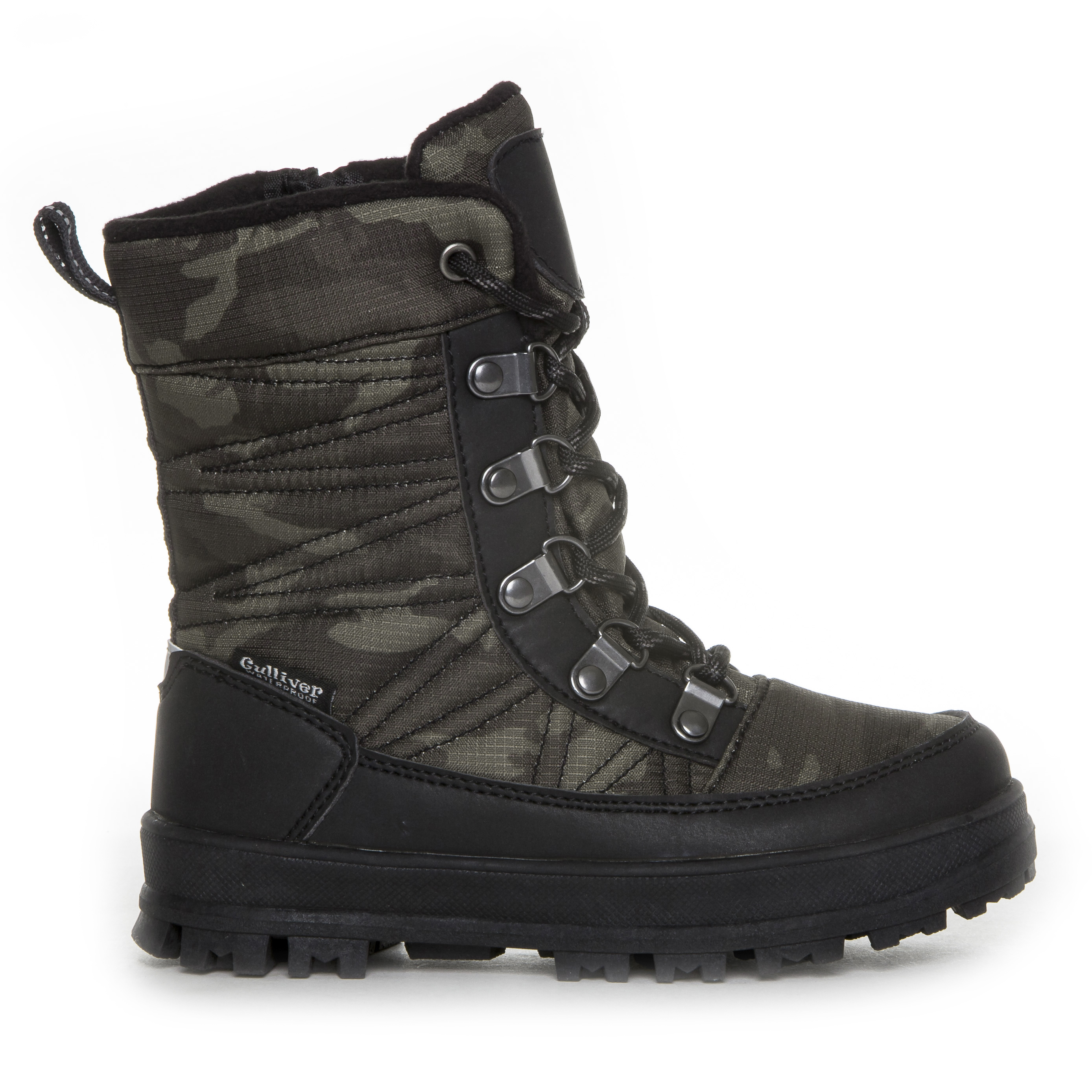 Kids' Camou Boots with Lacing Green