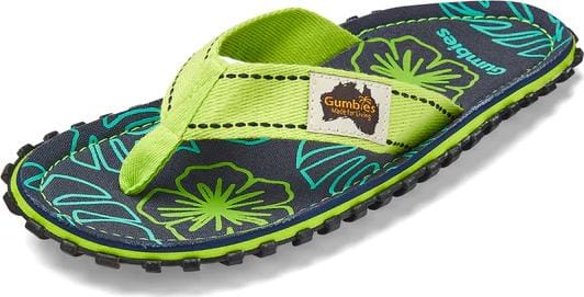 Gumbies Unisex Islander Lime Hibiscus Gumbies