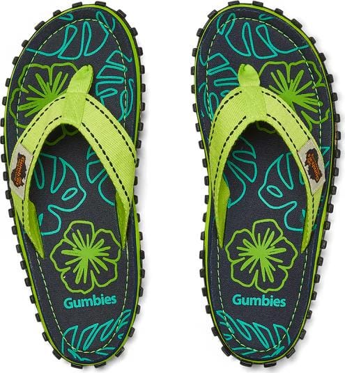 Gumbies Unisex Islander Lime Hibiscus Gumbies