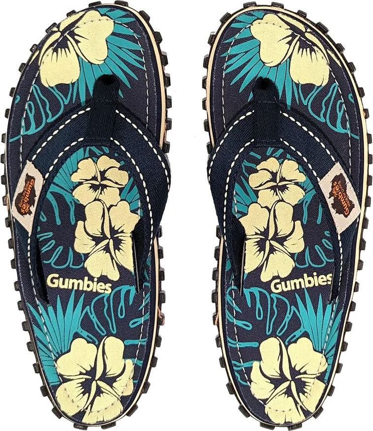 Gumbies Unisex Islander Blue Hibiscus Sandaler 36