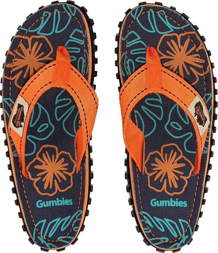 Gumbies Unisex Islander Orange Hibiscus