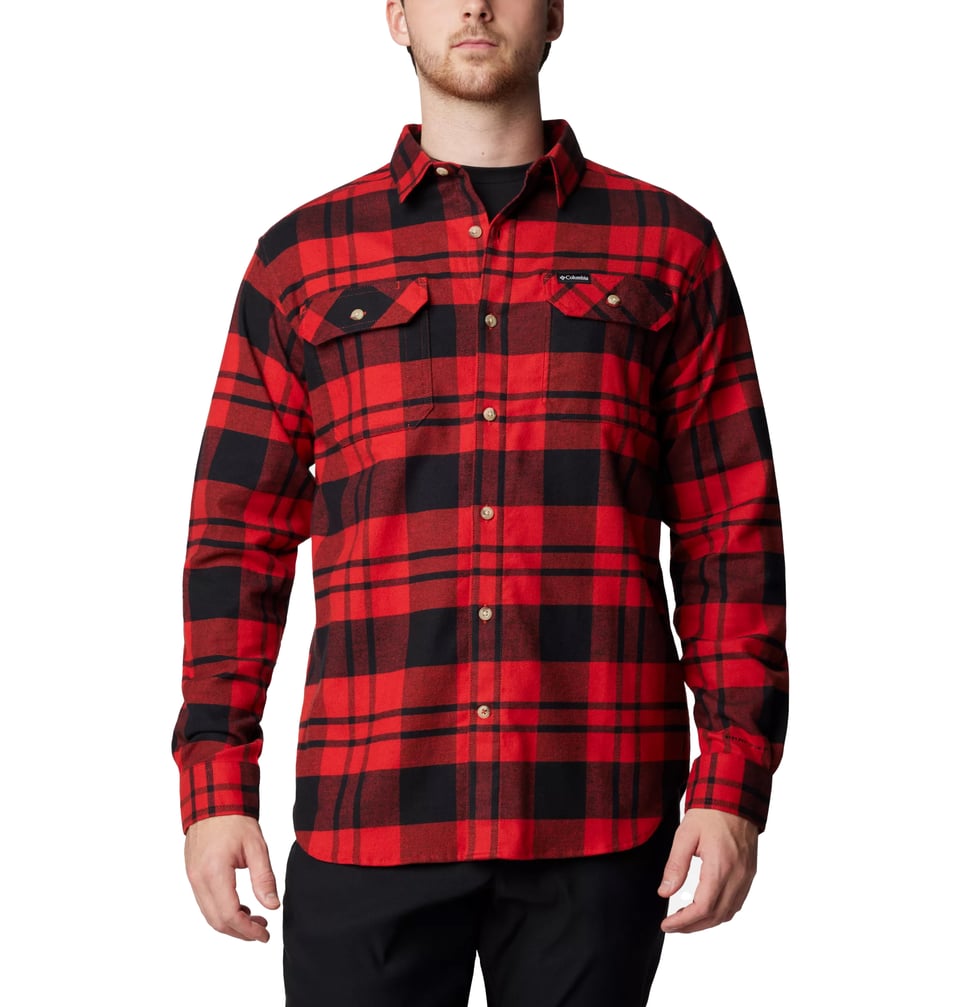 Men's Flare Gun Stretch Flannel Black River Crossing Plaid