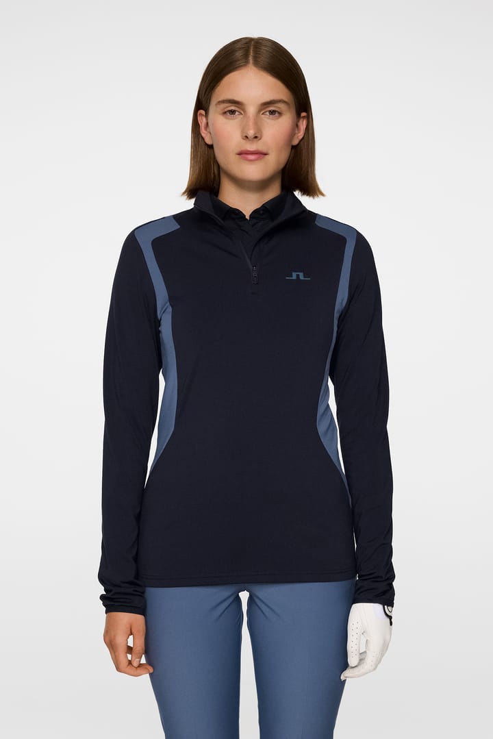 J.Lindeberg Women's Mae Quarter Zip Mid Layer JL Navy J.Lindeberg J.Lindeberg Women's Mae Quarter Zip Mid Layer JL Navy J.Lindeberg