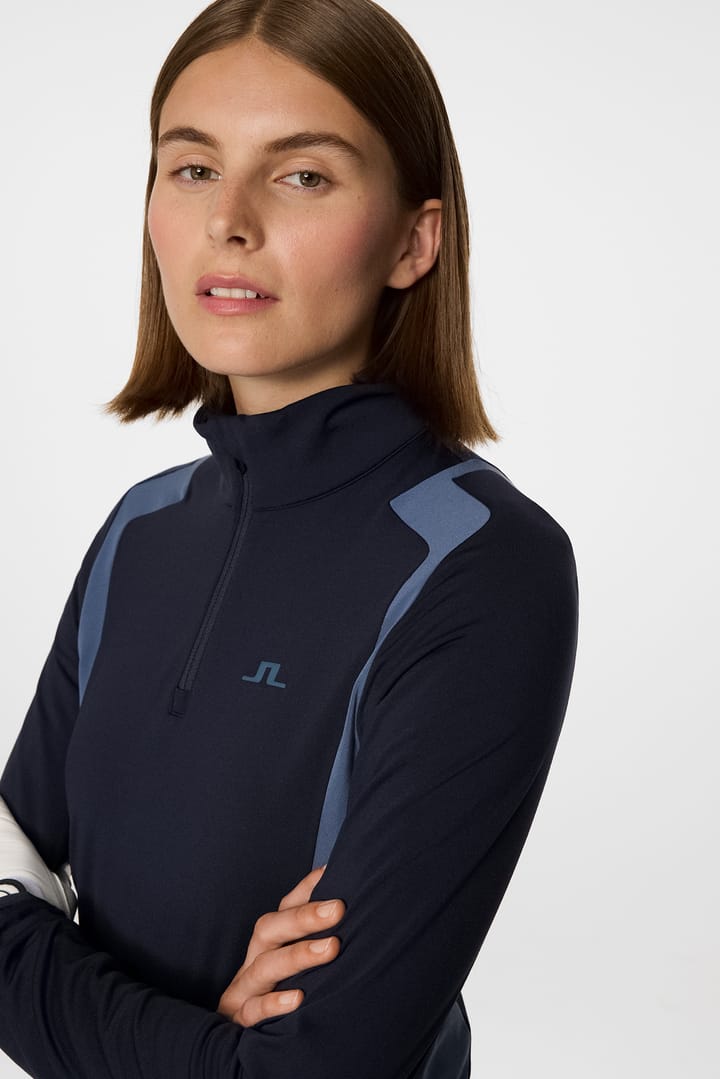 J.Lindeberg Women's Mae Quarter Zip Mid Layer JL Navy J.Lindeberg J.Lindeberg Women's Mae Quarter Zip Mid Layer JL Navy J.Lindeberg