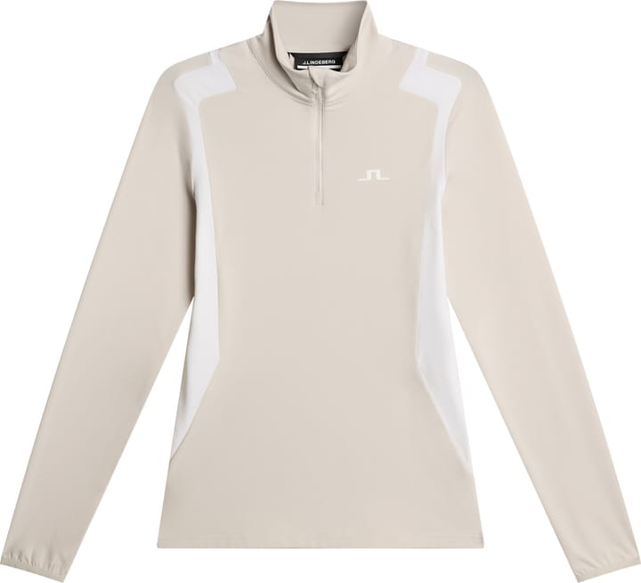 J.Lindeberg Women's Mae Quarter Zip Mid Layer Moonbeam J.Lindeberg