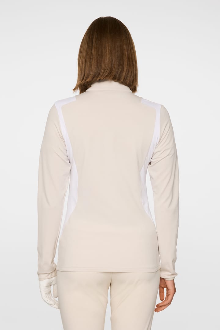 J.Lindeberg Women's Mae Quarter Zip Mid Layer Moonbeam J.Lindeberg J.Lindeberg Women's Mae Quarter Zip Mid Layer Moonbeam J.Lindeberg