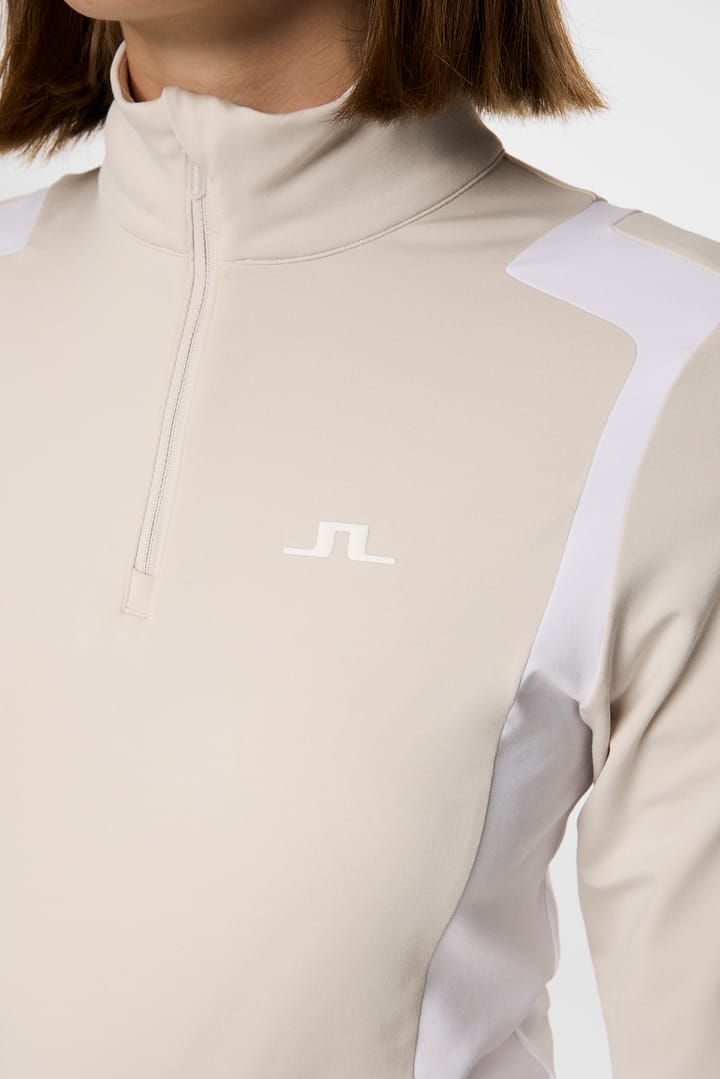 J.Lindeberg Women's Mae Quarter Zip Mid Layer Moonbeam J.Lindeberg J.Lindeberg Women's Mae Quarter Zip Mid Layer Moonbeam J.Lindeberg
