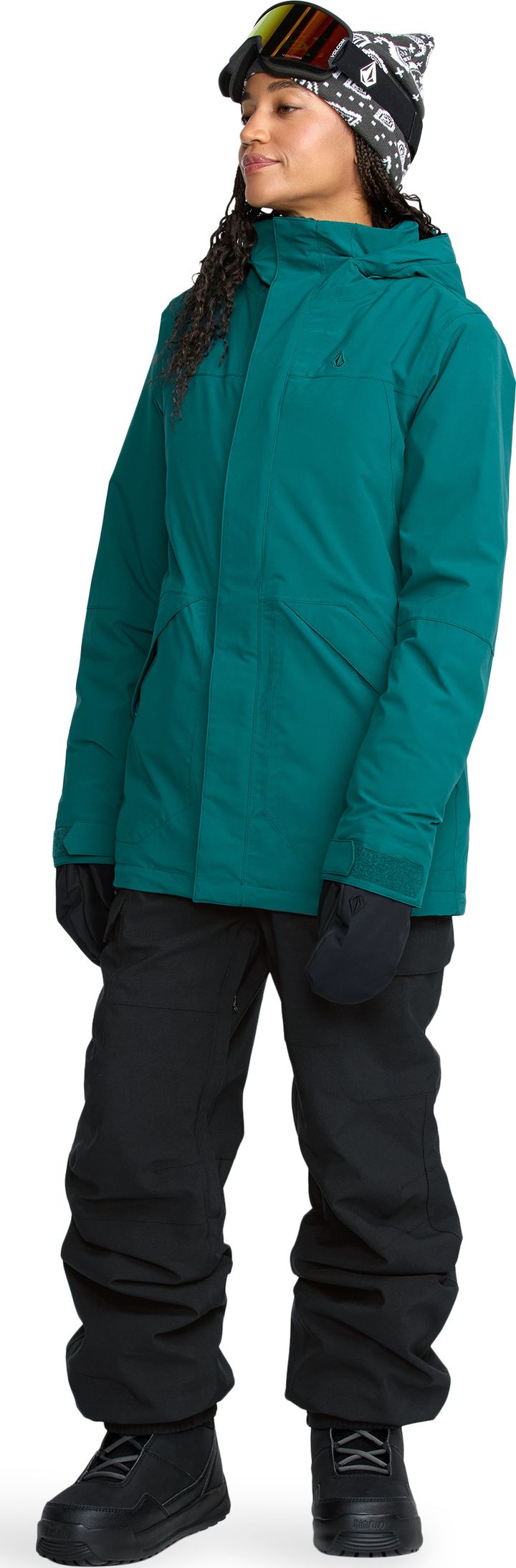 Volcom Women’s Creston 3D Stretch Bib Overall Black Volcom