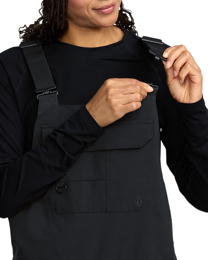 Volcom Women’s Creston 3D Stretch Bib Overall Black Volcom