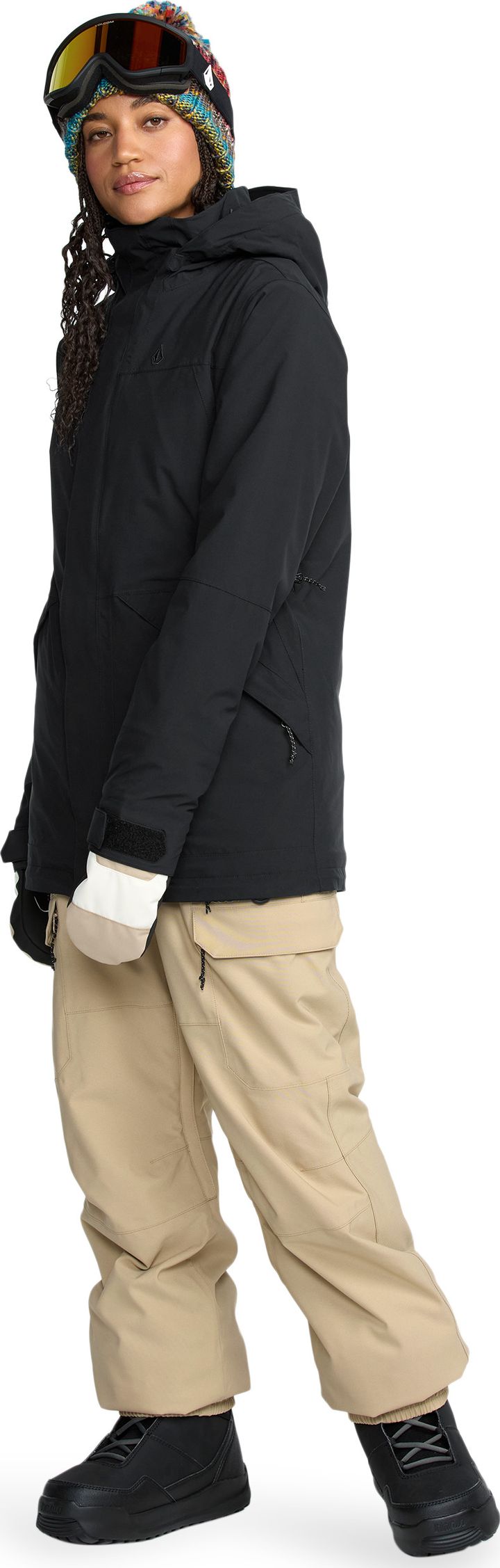 Volcom Women’s Creston 3D Stretch Bib Overall Oatmeal Volcom