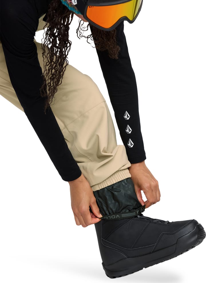 Volcom Women’s Creston 3D Stretch Bib Overall Oatmeal Volcom