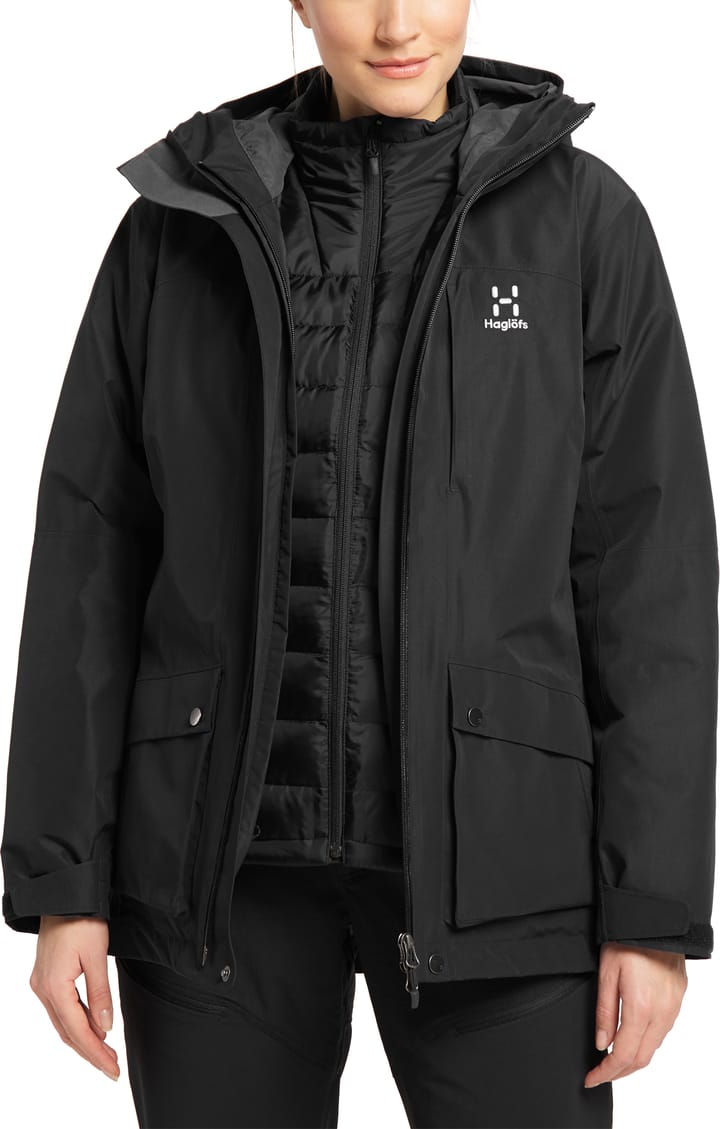Haglöfs Women's Älv 3-in-1 Down Gore-Tex Jacket True Black Haglöfs Haglöfs Women's Älv 3-in-1 Down Gore-Tex Jacket True Black Haglöfs