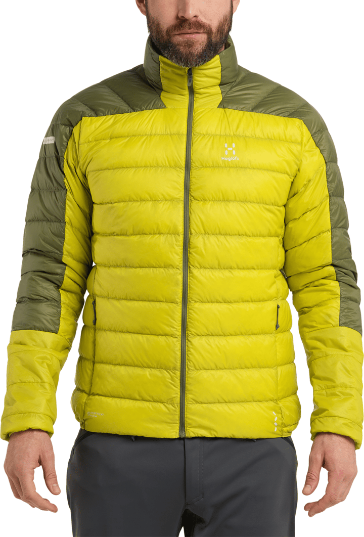 Men's L.I.M Down Jacket Aurora/Olive Green Haglöfs