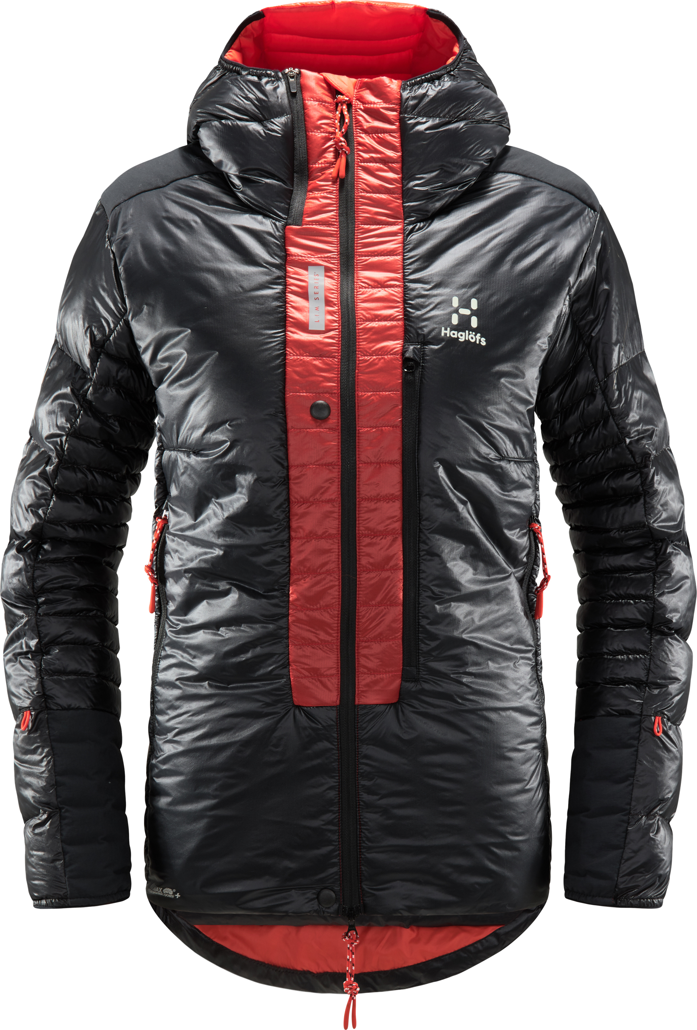 L.I.M ZT Down Jacket Women True Black/Zenith Red