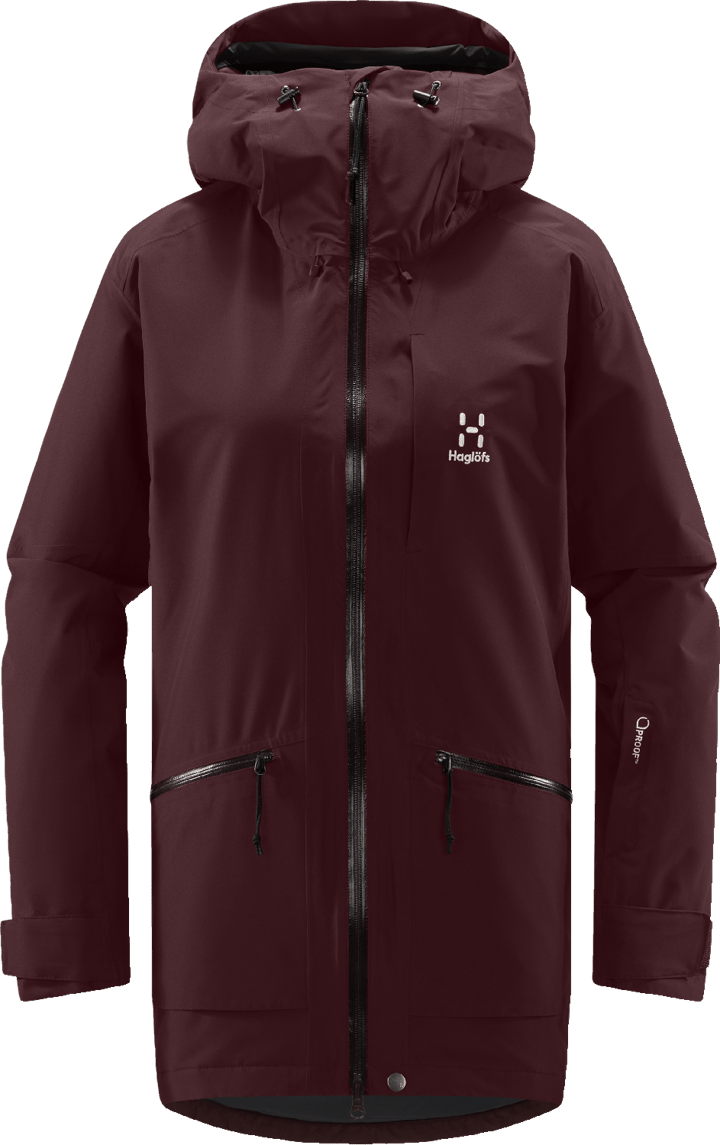 Haglöfs Women's Lumi Insulated Parka Burgundy Brown Haglöfs