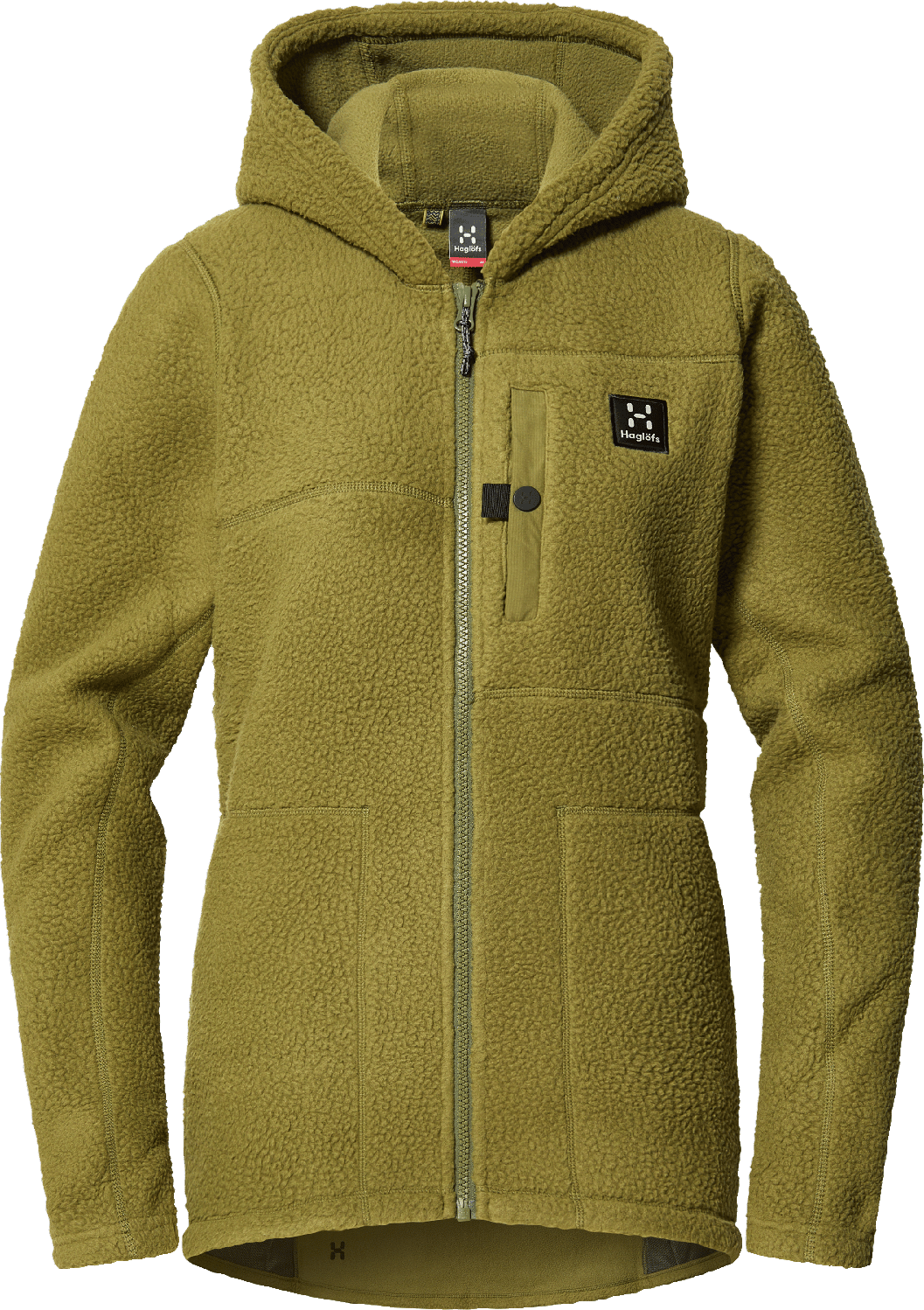 Women's Malung Pile Hood Olive Green