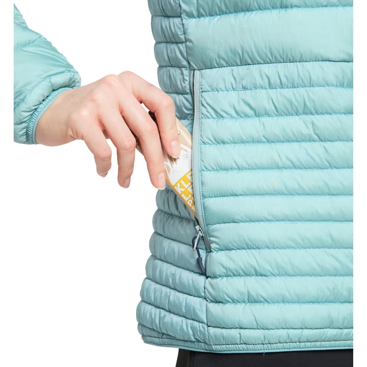 Micro Nordic Down Hood Women Frost Blue Haglöfs