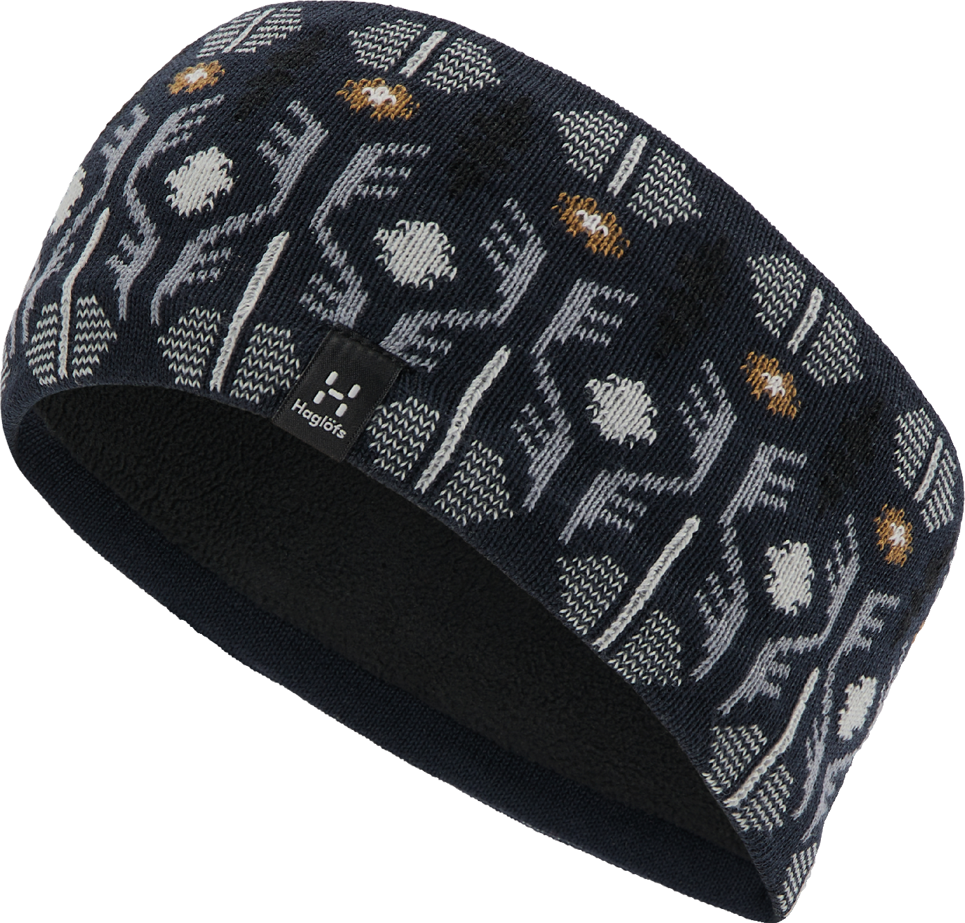 Haglöfs Mountain Jaquard Headband Tarn Blue Pattern Mössor OneSize