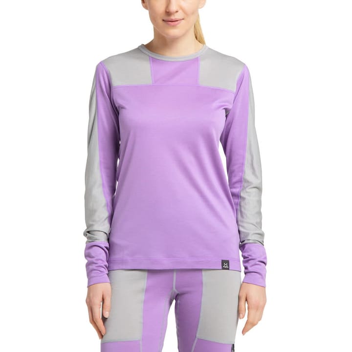 Haglöfs Natural Blend Tech Crew Neck Women Concrete/Purple Ice Haglöfs