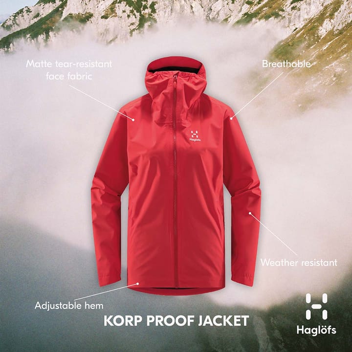 Haglöfs Women's Korp Proof Jacket Poppy Red Haglöfs