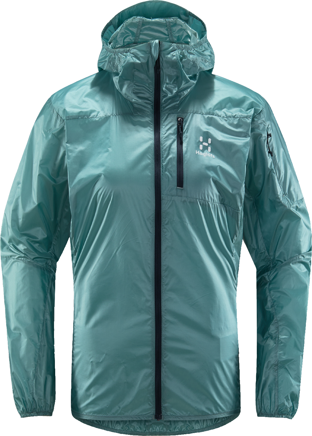 Haglöfs Women's L.I.M Shield Hood Frost Blue Ovadderade friluftsjackor XL