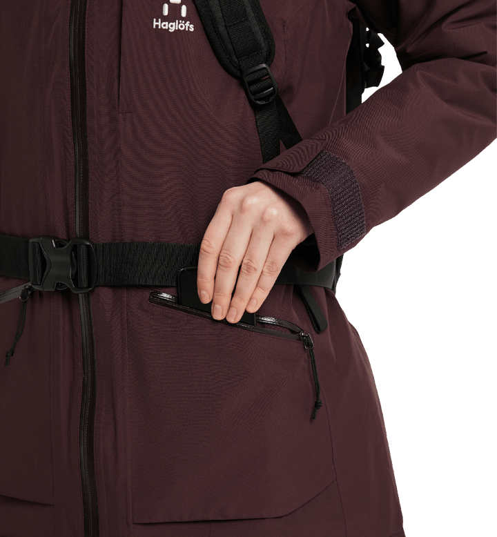 Haglöfs Women's Lumi Insulated Parka Burgundy Brown Haglöfs