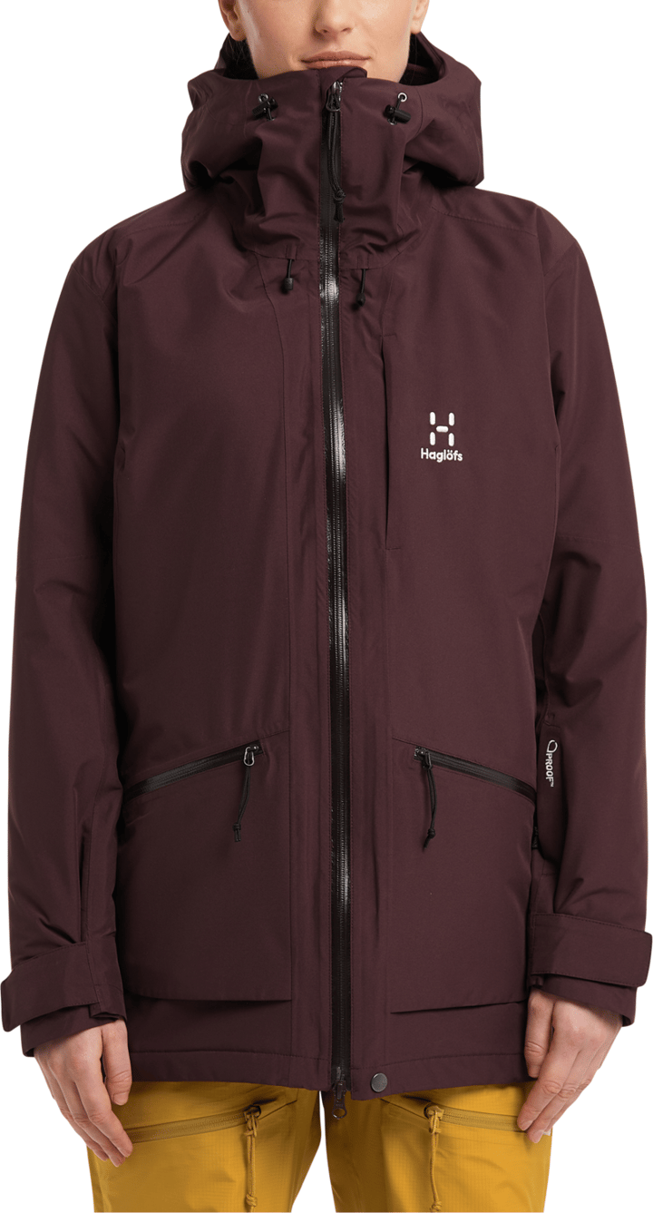 Haglöfs Women's Lumi Insulated Parka Burgundy Brown Haglöfs